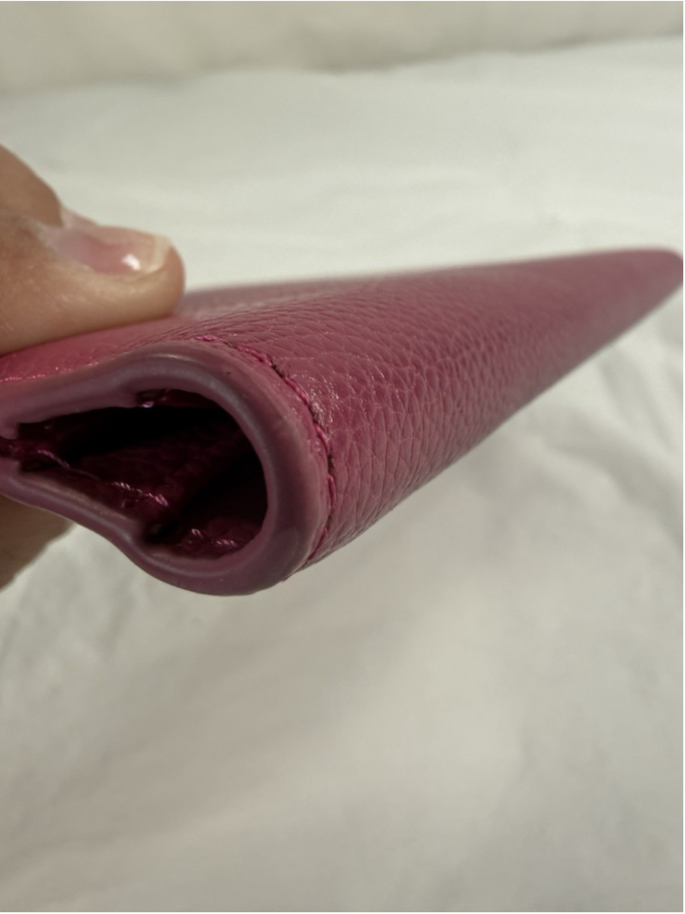 Bveyzi Leather Wallet Fuchsia RFID BLOCKING NEW - Picture 13 of 16